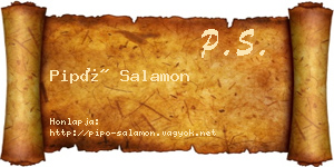 Pipó Salamon névjegykártya